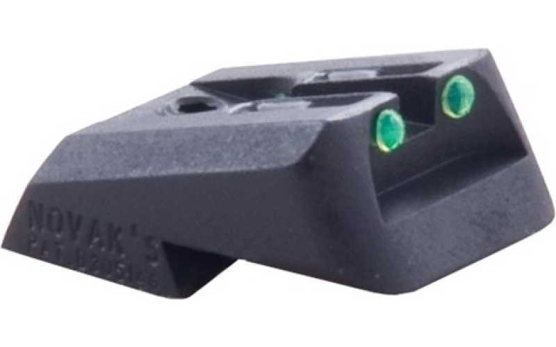 Novak Fiber optic lo-mount rear sight, green, fits colt 1911